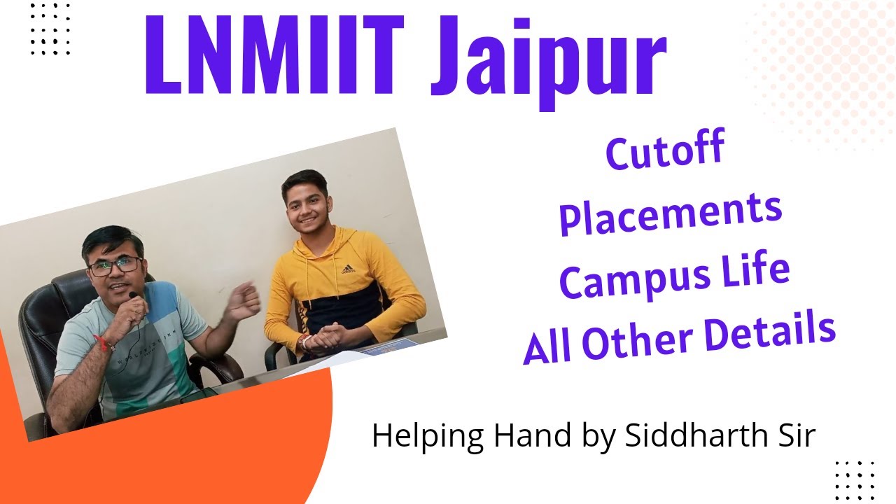 LNMIIT Jaipur- Cutoff , Placements & Other Details - YouTube