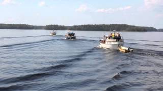 Tristan veneilijöiden eskaaderi Haukivedellä - The squadron of Tristan boaters on Lake Haukivesi