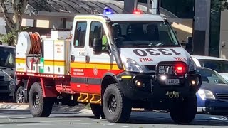 [RARE + HORN] QFRS - 528E responding (Caboolture) Fire Threatening houses, Moorina