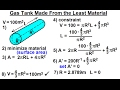 Calculus 1: Max-Min Problems (13 of 30) Gas Tank Made from the Least Material