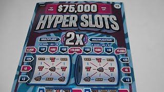 2025-02-03 Ontario Lottery OLG Instant Scratch Ticket #2478 $3 Hyper Slots #001 - ASMR