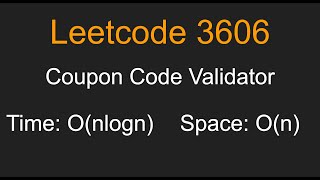 Coupon Code Validator - Leetcode 3606 - Python
