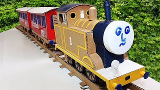 Amazing Thomas Train Made at Home With Cardboard and Recyclable Materiels,
