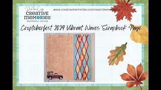 Croptoberfest 2024 Vibrant Waves Scrapbook Page