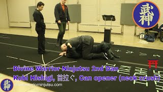 Ninjutsu, 2nd Dan - 207B - Kubi Hishigi, 首拉ぐ, Can opener (neck crush)