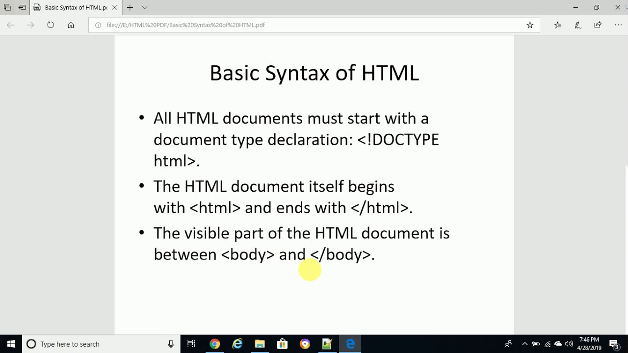 Basic Syntax Of Html For Beginners - YouTube