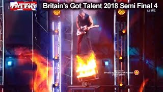 Sascha Williams PLAYS GUITAR WHILE BALANCING Britain's Got Talent 2018 Semi Finals 4 BGT S12E11