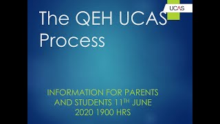 The QEH UCAS Process