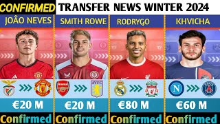 🚨ALL CONFIRMED TRANSFER NEWS AND RUMOURS TODAY WINTER 2024🔥 JOAO NEVES TO MAN UTD,RODRYGO TO LIVER