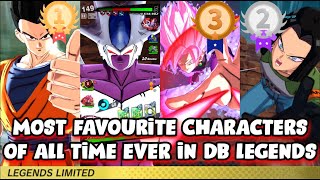 Most Favourite  Characters Of All Time In Dragon Ball Legends