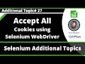 Handling 'Accept All Cookies' option using Selenium WebDriver