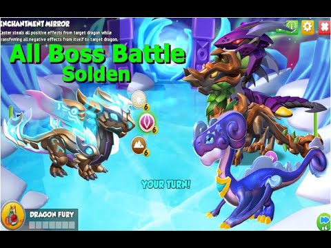 Todas las batallas de Boss Dragon con Solden-Dragon Mania Legends Modo heroico Dml