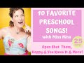 Preschool Movement Songs | 10 Preschool Favorites | Open Shut Them, Happy & You Know It | Miss Nina