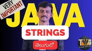 Strings in Java explained in telugu by teluguwebguru | Java Strings telugu