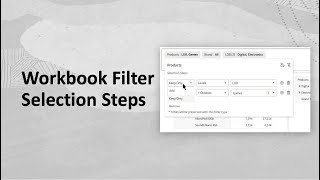 Workbook Filter Selection Steps in Oracle Analytics