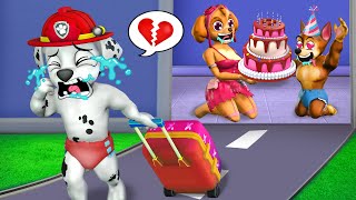 Why Marshall Cries \u0026 Runs Away?| Broken Heart on Skye And Chase’s Birthday | Paw Patrol 3D Animation