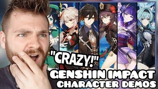 First Time REACTION to All GENSHIN IMPACT Character Demos | Part 4