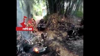 Locals of Shantipur area stopped goons came in bike, later give fire in several bikes