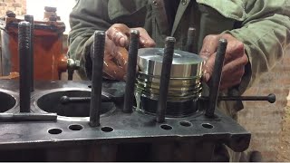 Mtz Engine ring piston fitting restoreration tractor