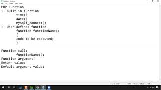 Lec 4 | PHP Functions