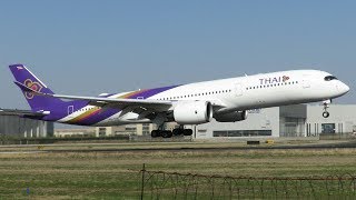 Thai Airways TG614 A359 [HS-THB] landing at Beijing Capital Airport