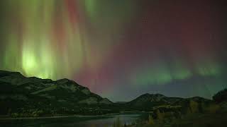 秋季极光之舞 | Oct 10th, 2024 Aurora Dancing | Barrier Lake, Kananaskis | 4k