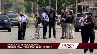 NOPD: 7 juveniles injured in stolen auto chase in St. Claude