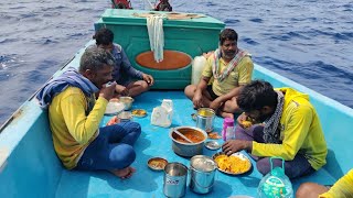 MAHI MAHI FISH CATCHING ON COOKING AT SEA