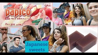 外国人が水羊羹とアイスに感動！Foreign people trying Japanese sweets