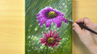 Rainy Day Painting / Acrylic Painting for Beginners / STEP by STEP #233