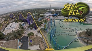 Steel Eel Front Row POV | Seaworld Christmas Celebration | 2024