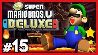 New Super Mario Bros U Deluxe - #15 - THE LAVA HURTS! (4 Player Switch Gameplay)