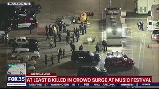 At least 8 killed in crowd surge at Astroworld Music Festival, s say