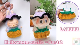 crochet Halloween Pumpkin dress for Labubu| Katee DIY