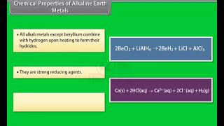 Ch 10 - The s-Block Elements | Chemical Properties of Alkaline Earth Metals