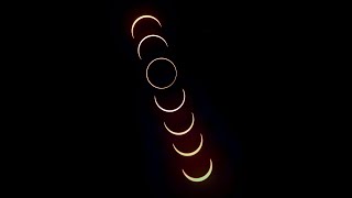 Annular solar eclipse in Taiwan 2020/06/21 日環蝕縮時，嘉義鰲鼓濕地