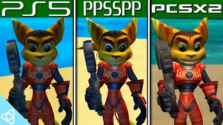 Ratchet \u0026 Clank: Size Matters - PS5 vs. PPSSPP (PSP Emulator) vs. PCSX2 (PS2 Emulator)| Side by Side