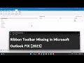 Ribbon Toolbar Missing In Microsoft Outlook FIX 2023