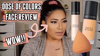 DOSE OF COLORS FOUNDATION 120 + CONCEALER 16 + SEAMLESS BEAUTY SPONGE WEAR TEST REVIEW