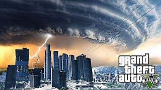 MEGA HURRICANE & TORNADO DESTROYS EVERYTHING - GTA 5 END OF LOS SANTOS NORTH CAROLINA