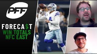 Win total over/unders for the NFC East, Cowboys overvalued, Giants undervalued? | PFF Forecast