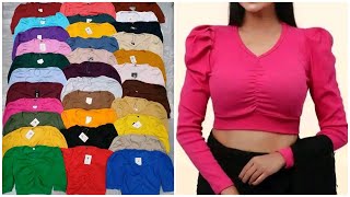 130 tk croptop tshirt/blouse collection in wholesale showroom || সবচেয়ে কমদামে কিউট কিউট টপস/ব্লাউজ