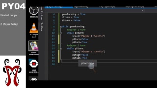 PY04: Python 2 Player Setup with Nested Loops