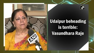 Udaipur beheading is terrible: Vasundhara Raje