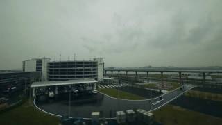 A view from the window -Tokyo monorail(rainy day)-