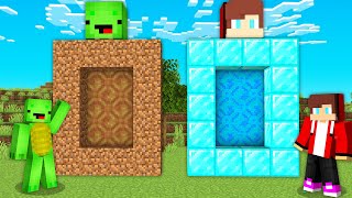 JJ and Mikey POOR Portal vs RICH DIAMOND Portal Challenge in Minecraft 33  Maizen