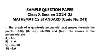 The graph of a quadratic polynomial p(x) passes through the points (-6,0), (0, -30),(4,-20)