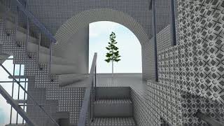 MC Escher's Relativity inside a metal cube