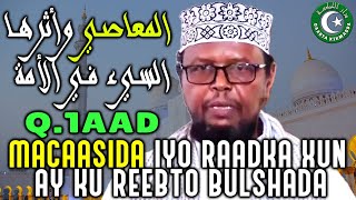 MACAASIDA IYO RAADKA XUN AY KU REEBTO BULSHADA | SH. C/QAADIR CUKAASHE