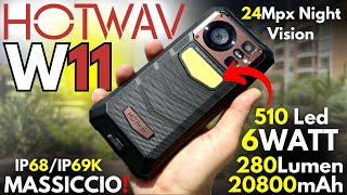 HOTWAV W11 Recensione - MIGLIOR Rugged Phone 2024 COMPLETO con Batteria INFINITA! ILLUMINA A GIORNO!